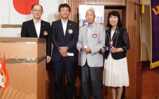 ８月誕生祝・会長、Ｌ木元、Ｌ奥内、Ｌ西本